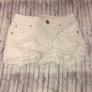 Hi-Rise Shortie Ripped Shorts